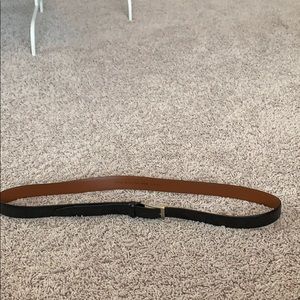 Black leather belt